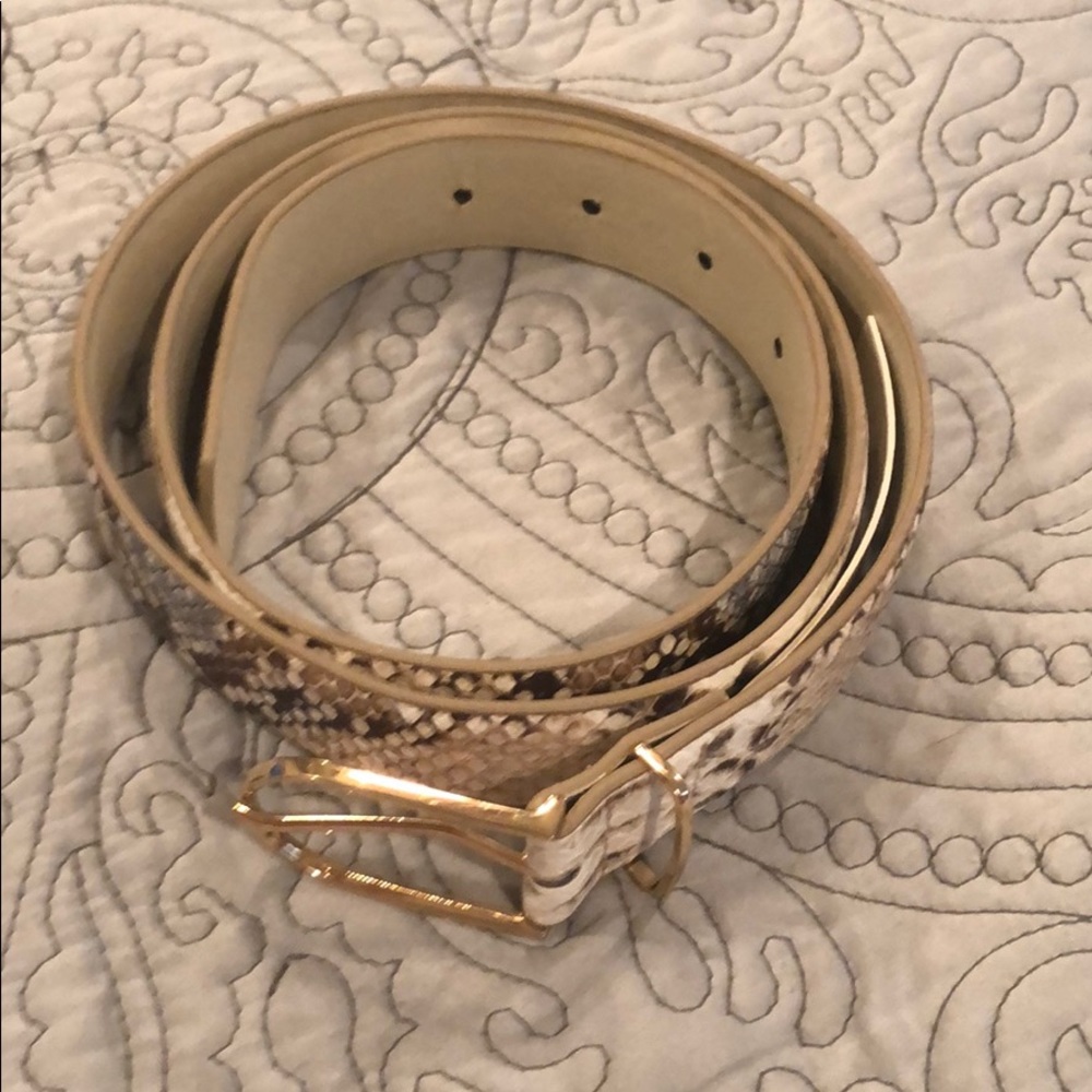 Lp blue snake print belt